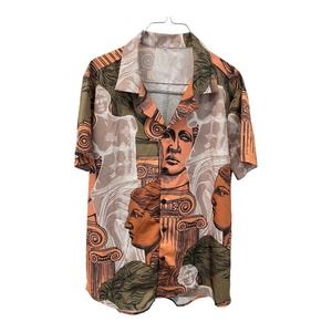 Manfinity RSRT Men Figure Graphic Button Through Shirt